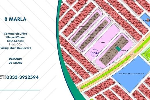 8 Marla Commercial Plot Available in CCA 9 Town, DHA Lahore | Nayab Enterprises